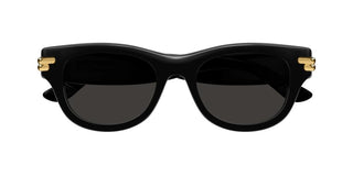 Bottega Veneta Bv1323sk Unisex Black Squared Sunglasses