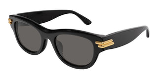 Bottega Veneta Bv1323sk Unisex Black Squared Sunglasses