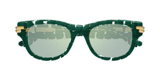 Bottega Veneta Bv1323sk Unisex Green Squared Sunglasses