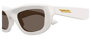 Bottega Veneta Bv1326s Unisex White Geometric Sunglasses