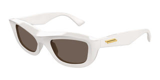 Bottega Veneta Bv1326s Unisex White Geometric Sunglasses