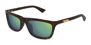 Bottega Veneta Bv1328s Unisex Havana Squared Sunglasses