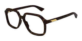 Bottega Veneta BV1329O unisex Havana Squared Eyeglasses