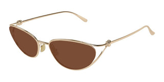 Bottega Veneta BV1330S women Gold Cat Eye Sunglasses