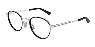 Bottega Veneta BV1337O unisex Silver Round Eyeglasses