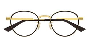 Bottega Veneta BV1337O unisex Black Round Eyeglasses