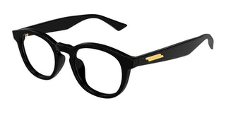 Bottega Veneta BV1339O unisex Black Round Eyeglasses