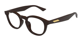 Bottega Veneta BV1339O unisex Brown Round Eyeglasses