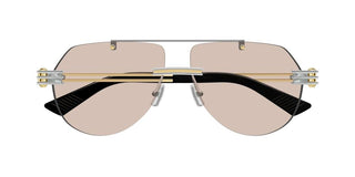 Bottega Veneta Bv1342s Unisex Gold Pilot Sunglasses