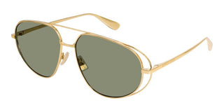 Bottega Veneta Bv1344s Unisex Gold Pilot Sunglasses