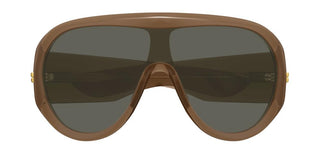 Bottega Veneta Bv1345s Unisex Brown Shield Sunglasses