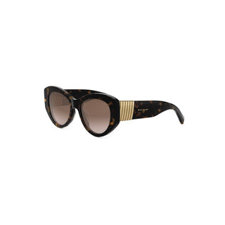 BVLGARI Tubogas BV40050I women Havana Oval Sunglasses