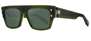 Balmain B-III unisex Green Geometric Sunglasses