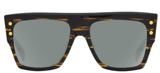 Balmain B-I unisex Brown Geometric Sunglasses