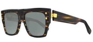 Balmain B-I unisex Brown Geometric Sunglasses