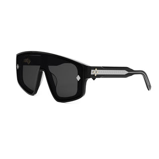 DIOR CD Diamond M1U men Black Shield Sunglasses