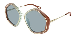 Chloé CH0061S women Brown Geometric Sunglasses