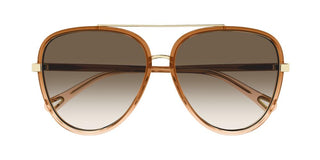 Chloé CH0129S women Brown Pilot Sunglasses