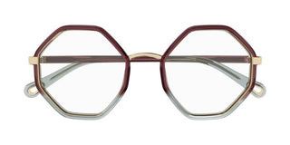 Chloé CH0132O women Brown Geometric Eyeglasses