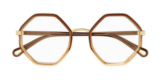 Chloé CH0132O women Brown Geometric Eyeglasses