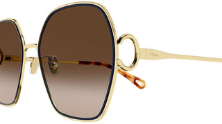 Chloé CH0146S women Gold Geometric Sunglasses