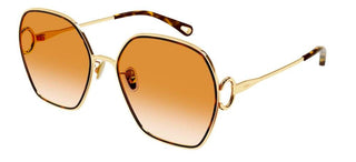 Chloé CH0146S women Gold Geometric Sunglasses