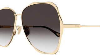 Chloé CH0183S women Gold Geometric Sunglasses