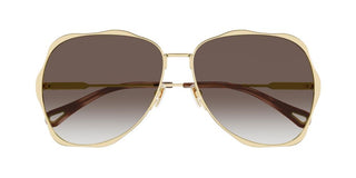 Chloé CH0183S women Gold Geometric Sunglasses