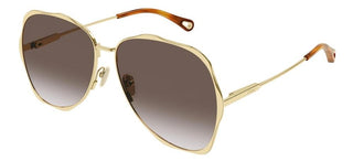 Chloé CH0183S women Gold Geometric Sunglasses