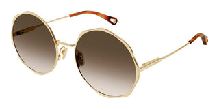 Chloé CH0184S women Gold Round Sunglasses