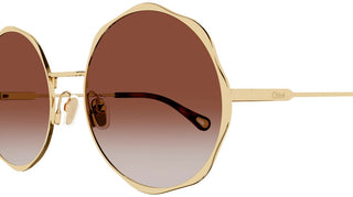 Chloé CH0184S women Gold Round Sunglasses