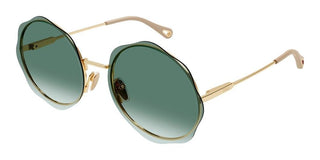 Chloé CH0202S women Gold Round Sunglasses