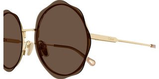 Chloé CH0202S women Gold Round Sunglasses