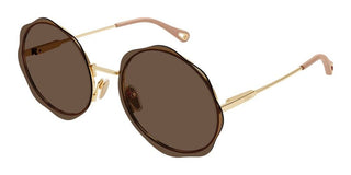 Chloé CH0202S women Gold Round Sunglasses