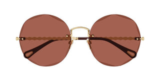 Chloé CH0254S women Gold Round Sunglasses