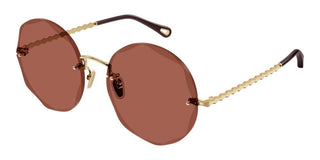 Chloé CH0254S women Gold Round Sunglasses