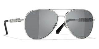 CHANEL CH 4284B women Silver Pilot Sunglasses