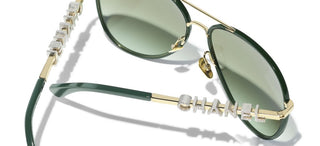 CHANEL CH 4284B women Gold Pilot Sunglasses