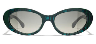 CHANEL CH 5515 women Green Oval Sunglasses