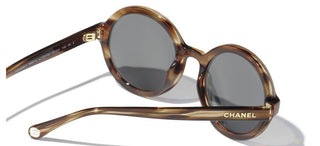 CHANEL CH 5522U women Brown Round Sunglasses