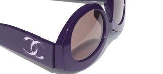 CHANEL CH 5528 women Violet Oval Sunglasses