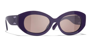 CHANEL CH 5528 women Violet Oval Sunglasses