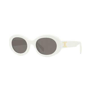 CELINE Triomphe CL40194U women White Round Sunglasses