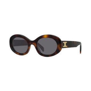 CELINE Triomphe CL40194U women Havana Round Sunglasses