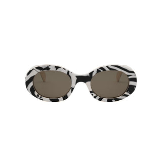 CELINE Triomphe CL40194U women Black Oval Sunglasses