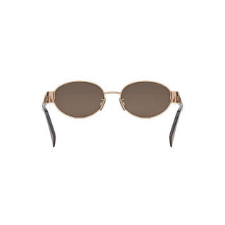 CELINE Metal Triomphe CL40235U women Gold Oval Sunglasses