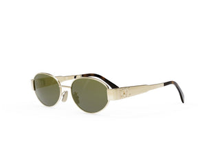 CELINE Metal Triomphe CL40235U women Gold Oval Sunglasses