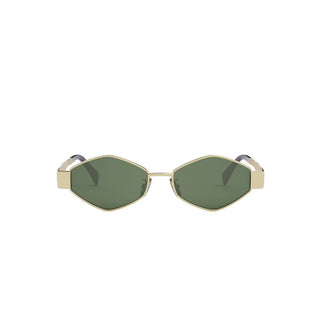 CELINE Triomphe CL40254U women Gold Geometric Sunglasses