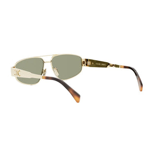 CELINE Metal Triomphe CL40281U men Gold Pilot Sunglasses