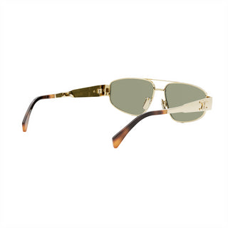 CELINE Metal Triomphe CL40281U men Gold Pilot Sunglasses